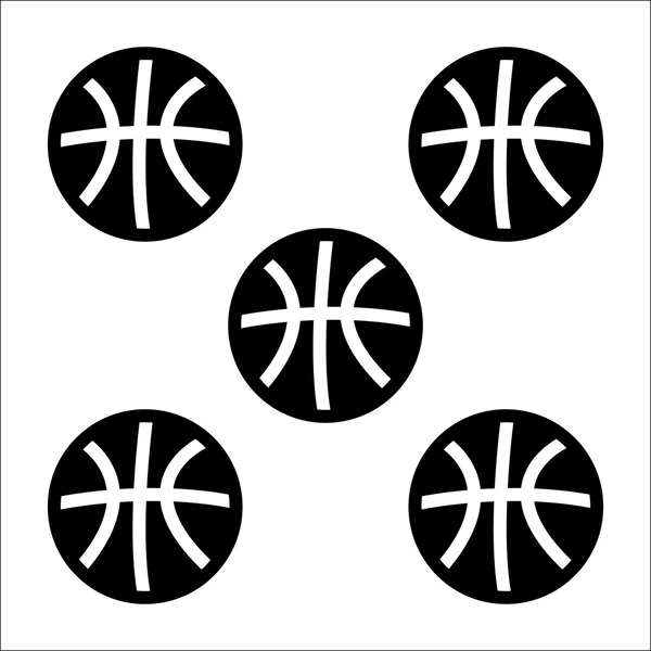 Vektor des Basketballs auf weißem Hintergrund — Stockvektor
