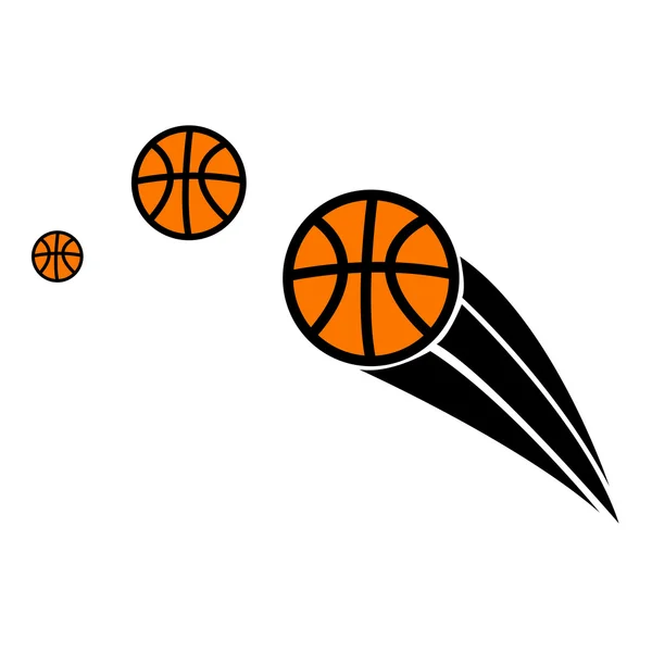 Vector of basketball on white background — Stock Vector