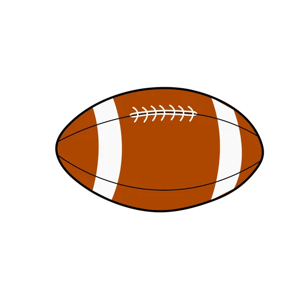 Vector van american football op witte achtergrond — Stockvector