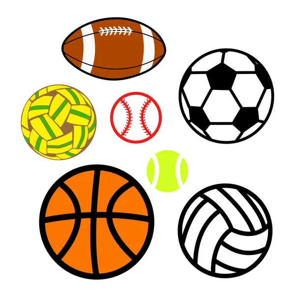 Vektor des Ball-Symbols auf weißem Hintergrund — Stockvektor