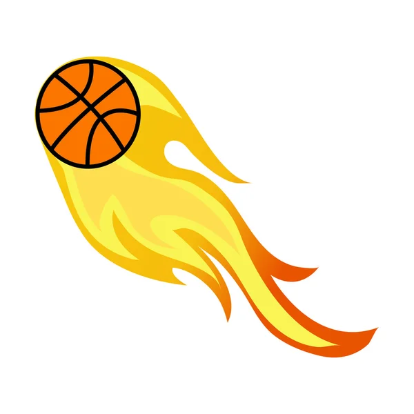 Vettore di basket in fiamme — Vettoriale Stock