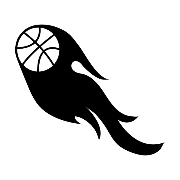 Vektor des Basketball in Flammen — Stockvektor