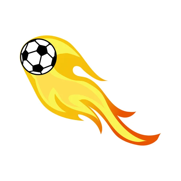 Вектор футбола в огне — стоковый вектор