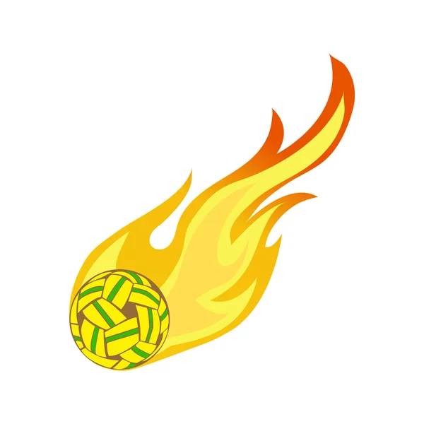 火のセパタクローのベクトル — ストックベクタ