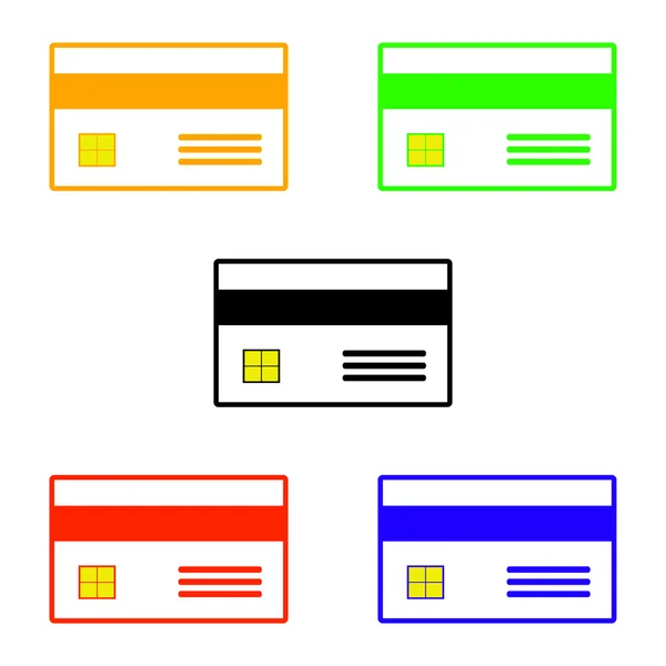 Vecteur de l'icône de carte de crédit — Image vectorielle