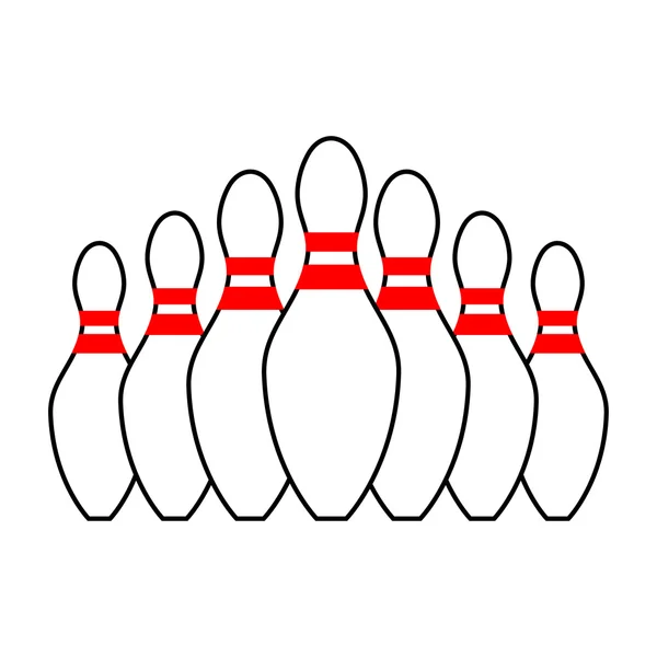 Vector Bowling op witte achtergrond — Stockvector