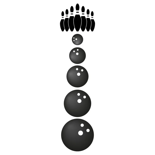 Vecteur de bowling sur fond blanc — Image vectorielle
