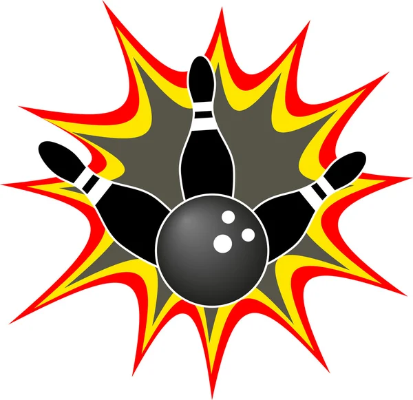 Vector Bowling op witte achtergrond — Stockvector