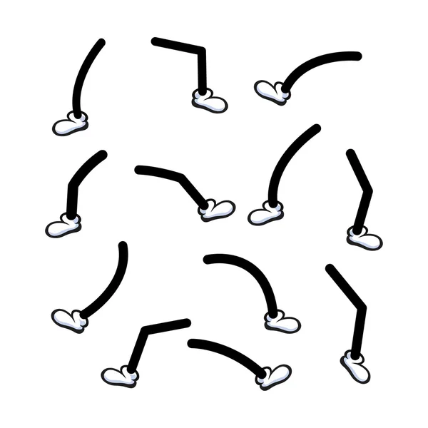 Διάνυσμα των κινουμένων σχεδίων στα πόδια σε άσπρο φόντο — Διανυσματικό Αρχείο