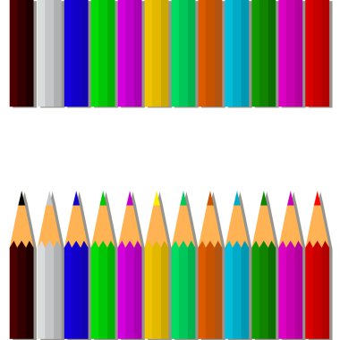 Renkli kalemler vektör