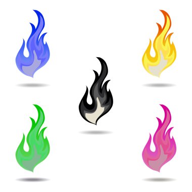 Yangın simge vektör