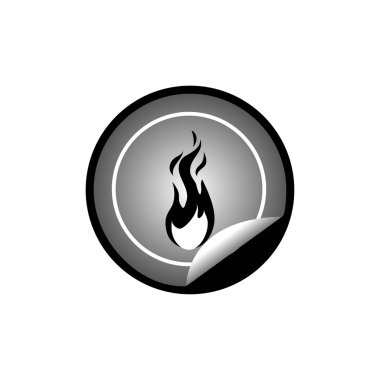 vektör yangın etiket