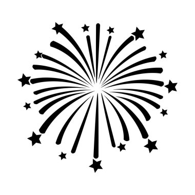 havai fişek mutlu yeni yıl vektör