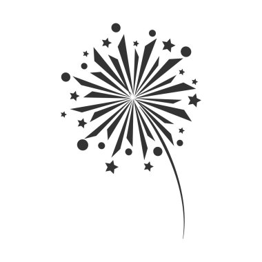 havai fişek mutlu yeni yıl vektör