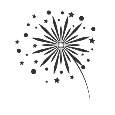 havai fişek mutlu yeni yıl vektör