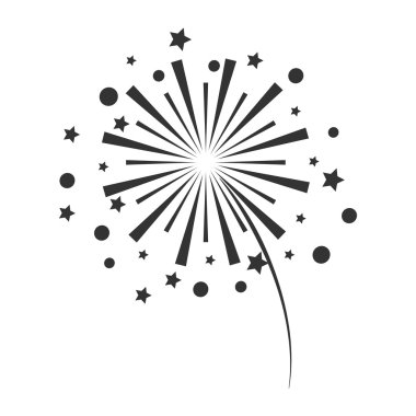 havai fişek mutlu yeni yıl vektör