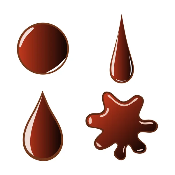 Vektor av choklad droppar — Stock vektor