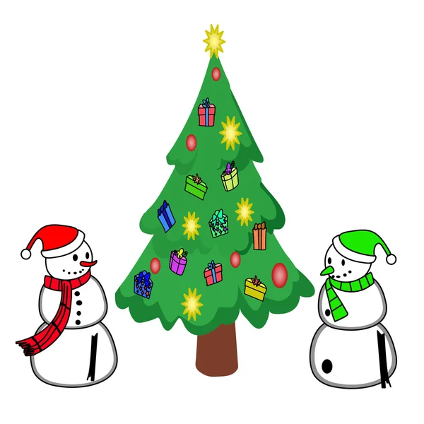 Vektor des frohen Weihnachtsbaums — Stockvektor