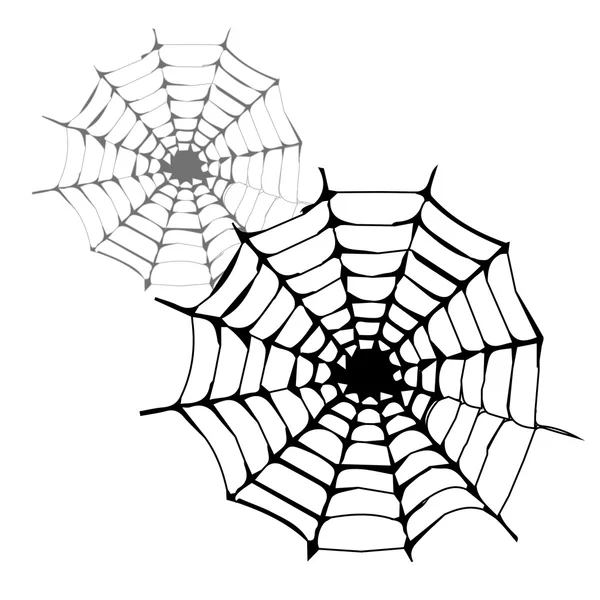 Vetor de teia de aranha no fundo branco —  Vetores de Stock