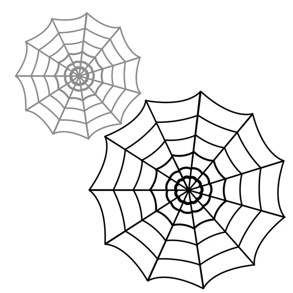 Vetor de teia de aranha no fundo branco — Vetor de Stock