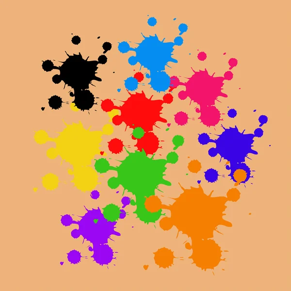 Vetor de pintura a cores — Vetor de Stock