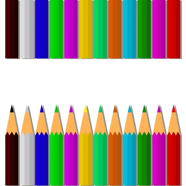 Vecteur de Crayons de couleur — Image vectorielle