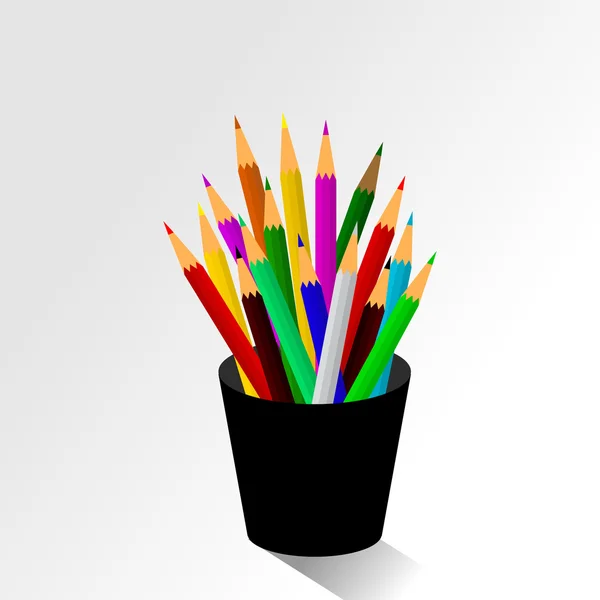 Vector de lápices de color — Vector de stock