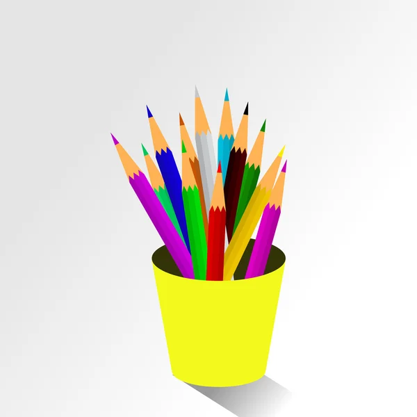 Vector de lápices de color — Vector de stock