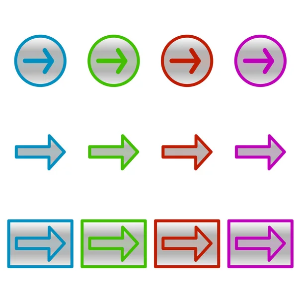 Vecteur de flèches colorées — Image vectorielle