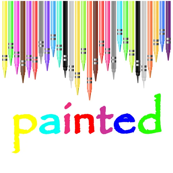Cartel del despertar, pintado con lápices de colores pastel — Vector de stock