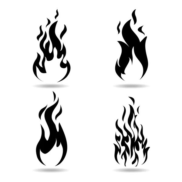 Yangın simge vektör — Stok Vektör