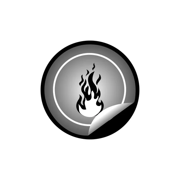 Vector de foc pe autocolant — Vector de stoc
