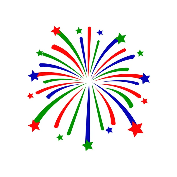 Firework happy new year vector — Stock Vector