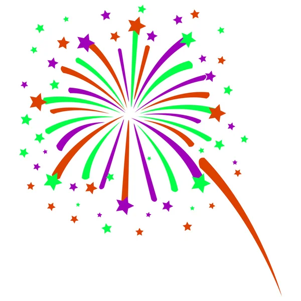 Firework happy new year vector — Stock Vector