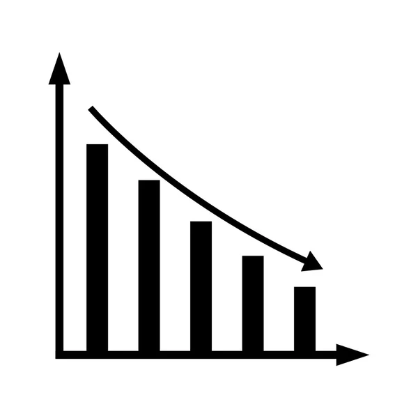 Vector de abajo gráfico — Vector de stock