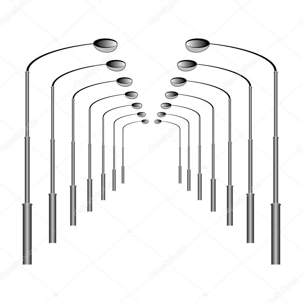 vector of electricity street lamp