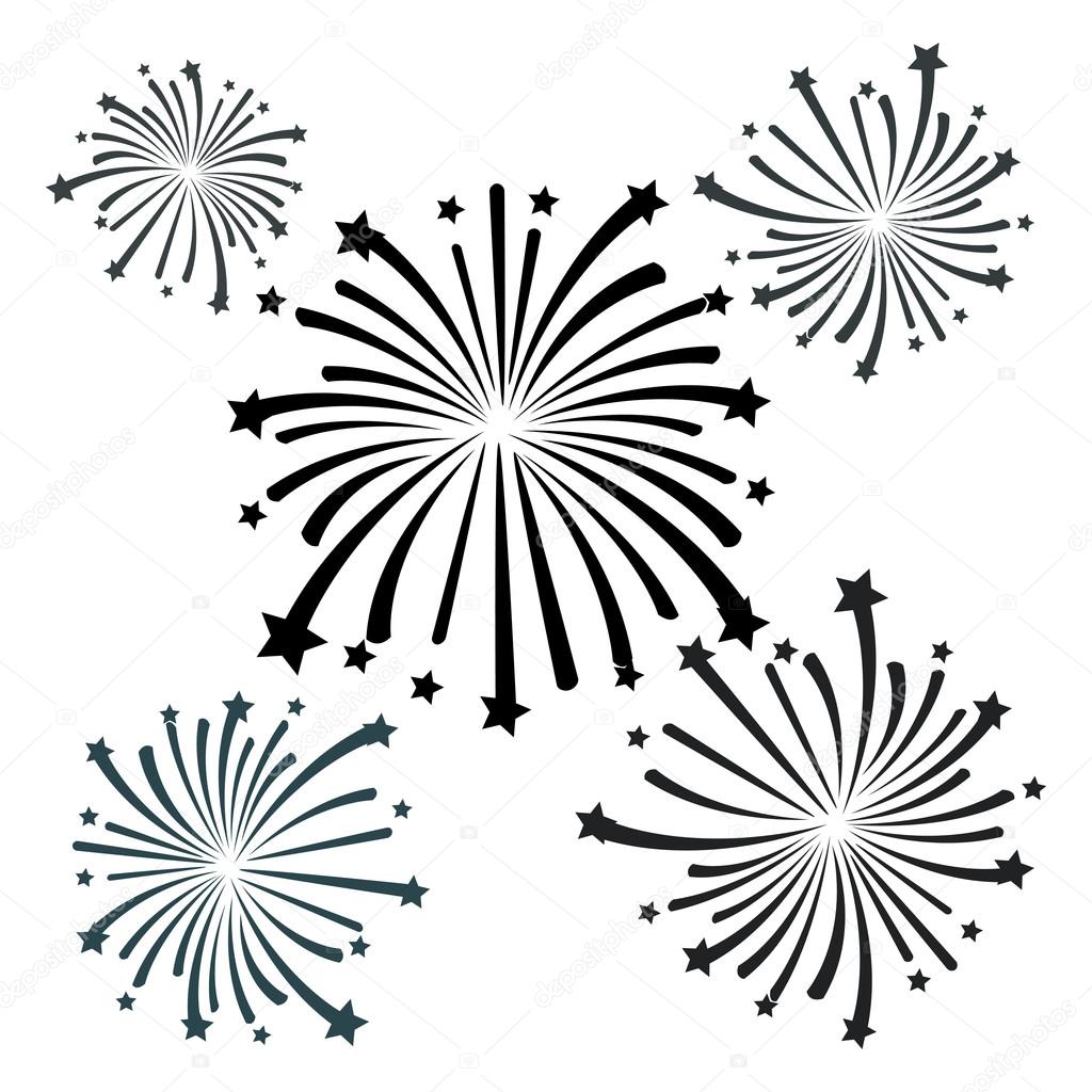 firework happy new year vector