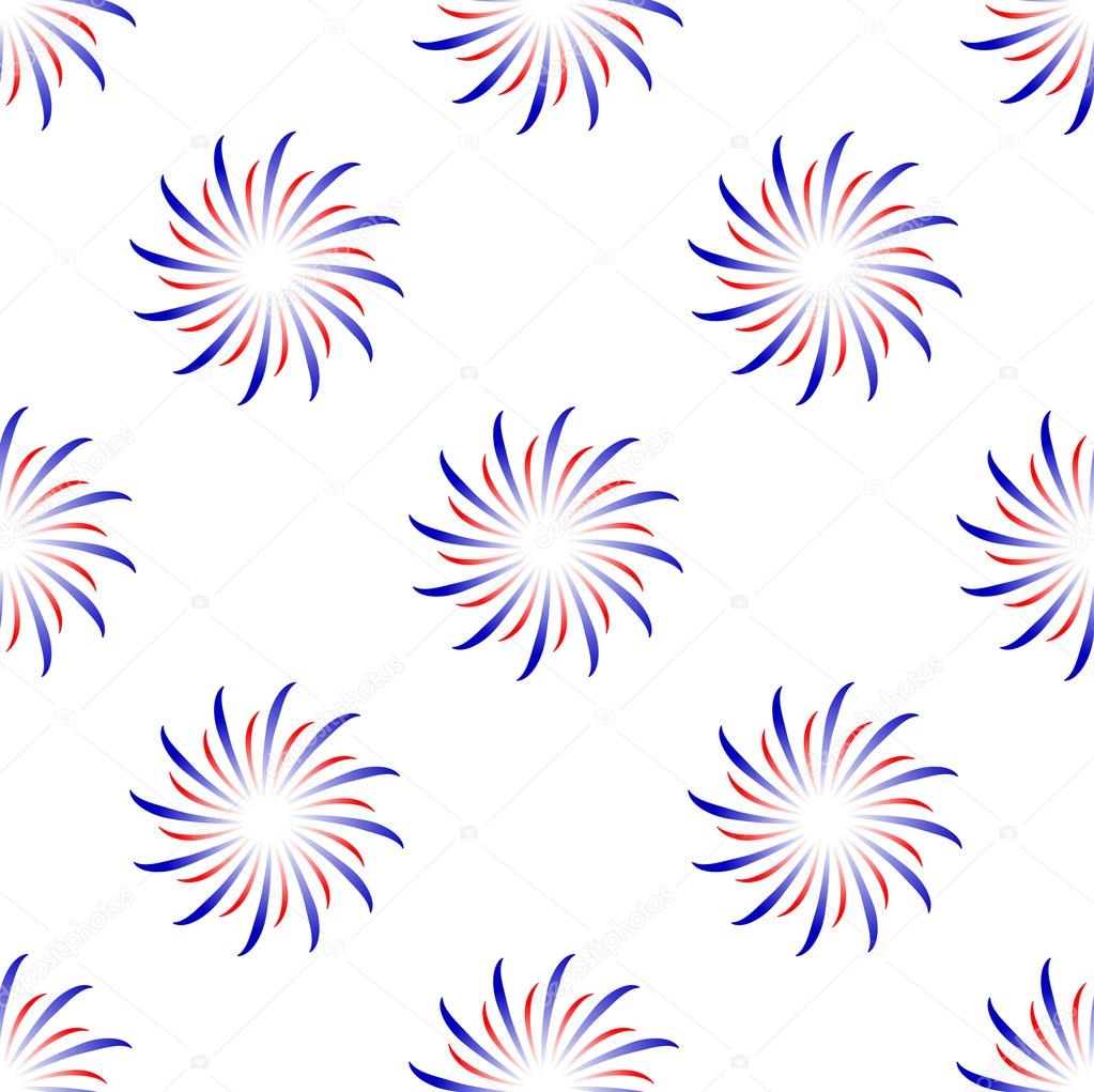 seamless pattern with beautiful fireworks