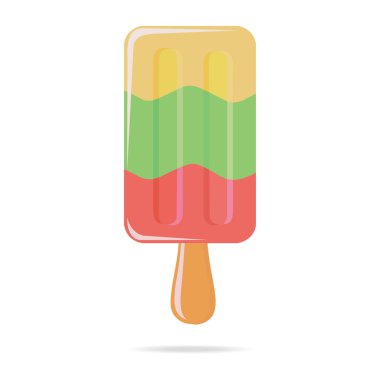 vektör dondurma beyaz arka plan üzerinde izole