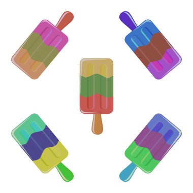 vektör dondurma beyaz arka plan üzerinde izole