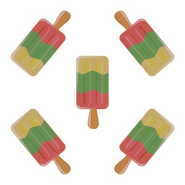 vektör dondurma beyaz arka plan üzerinde izole