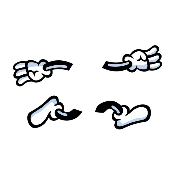 Vector de mano y pie de dibujos animados — Vector de stock