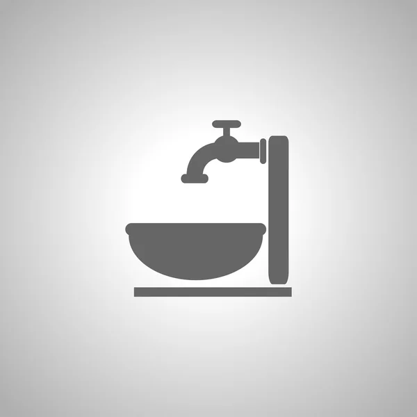 Vector of faucet and sink — Stock Vector