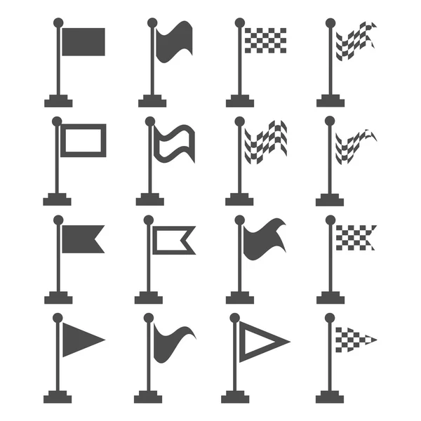 Vector van vlag pictogrammenset — Stockvector
