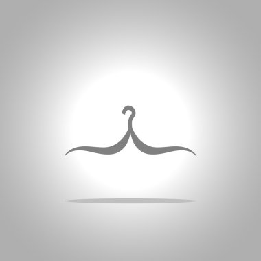 Askı simgesi beyaz arkaplanda izole edildi