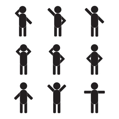 vektör karakter insan, insanların simgesinin