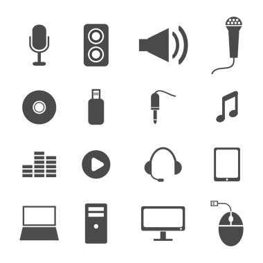 müzik Icon set vektör
