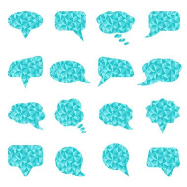  konuşma balonu düşük çokgen