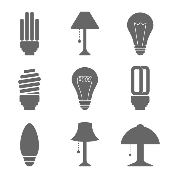 vector of lamp icon
