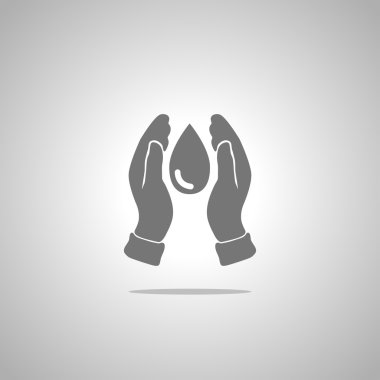 su damlası ve elleri vektör